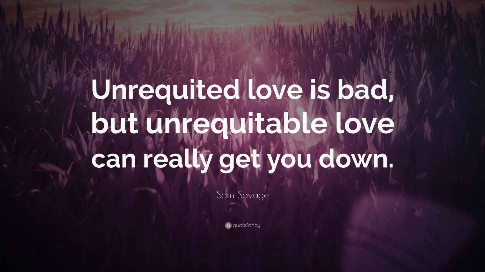 Sam Savage Quote: “Unrequited love is bad, but unrequitable love can