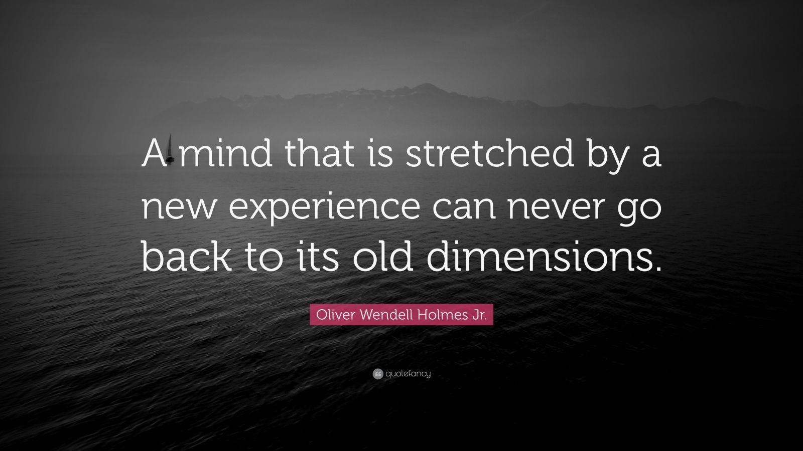 Oliver Wendell Holmes Jr. Quote: “A mind that is stretched by a new