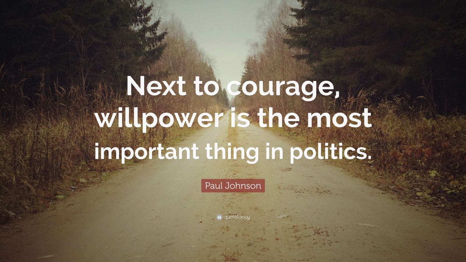 Paul Johnson Quote: “Next to courage, willpower is the most important ...