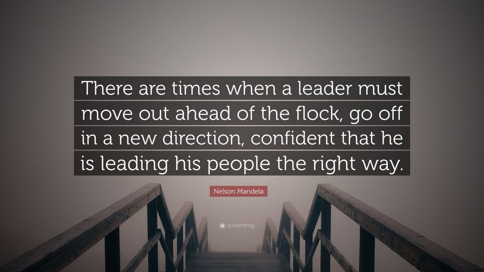 Nelson Mandela Quote: “There are times when a leader must move out ...