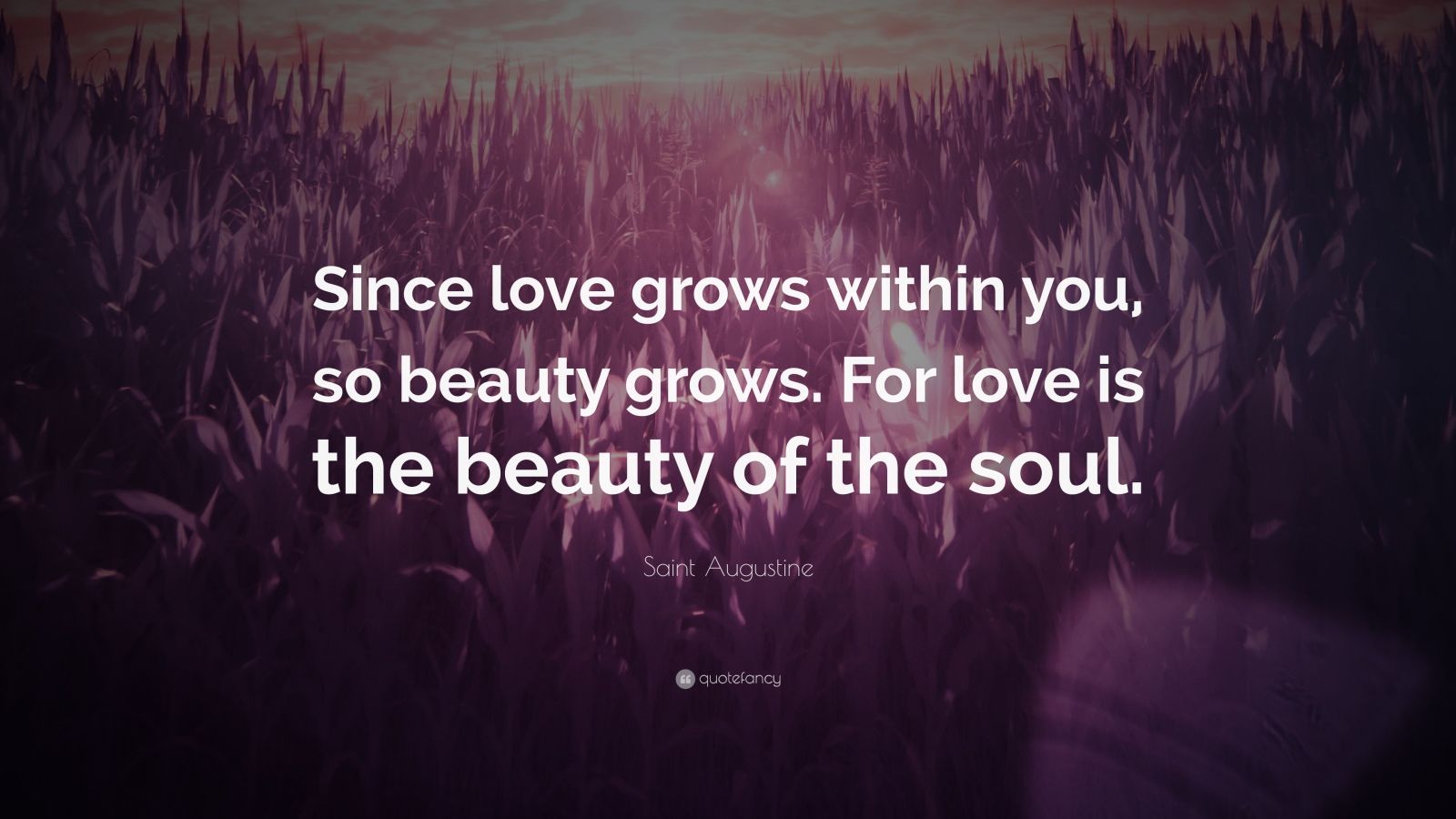 Saint Augustine Quote: "Since love grows within you, so ...