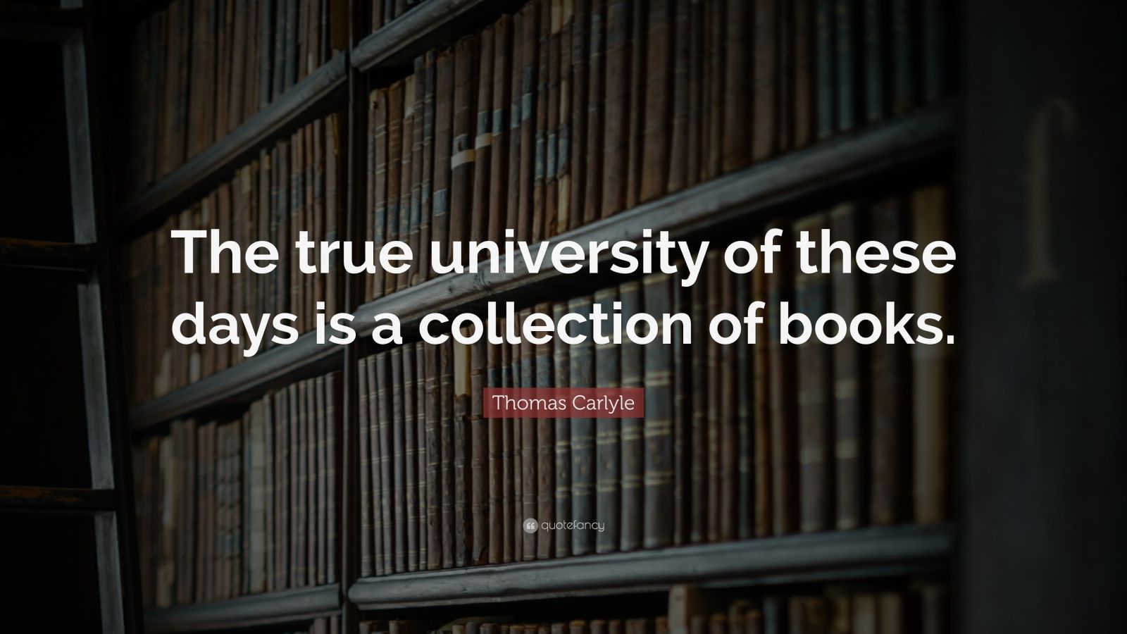 Thomas Carlyle Quote: “The true university of these days is a ...