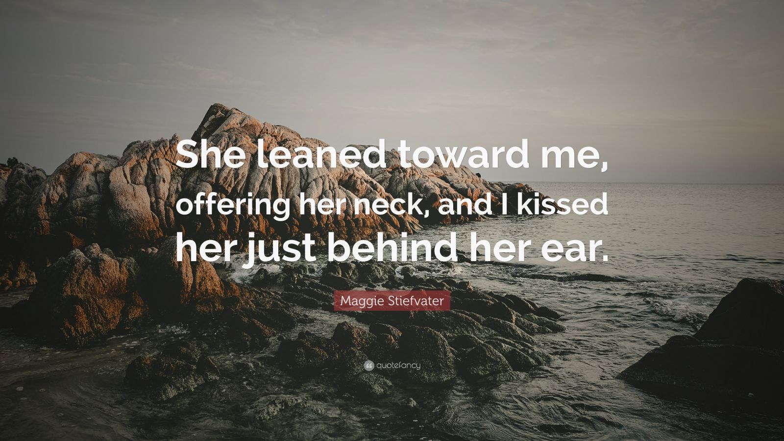 Maggie Stiefvater Quote: “She leaned toward me, offering her neck, and ...