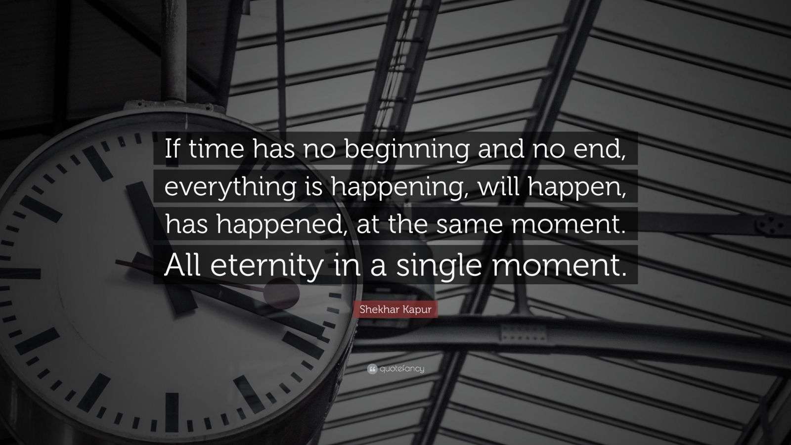 Shekhar Kapur Quote “If time has no beginning and no end, everything
