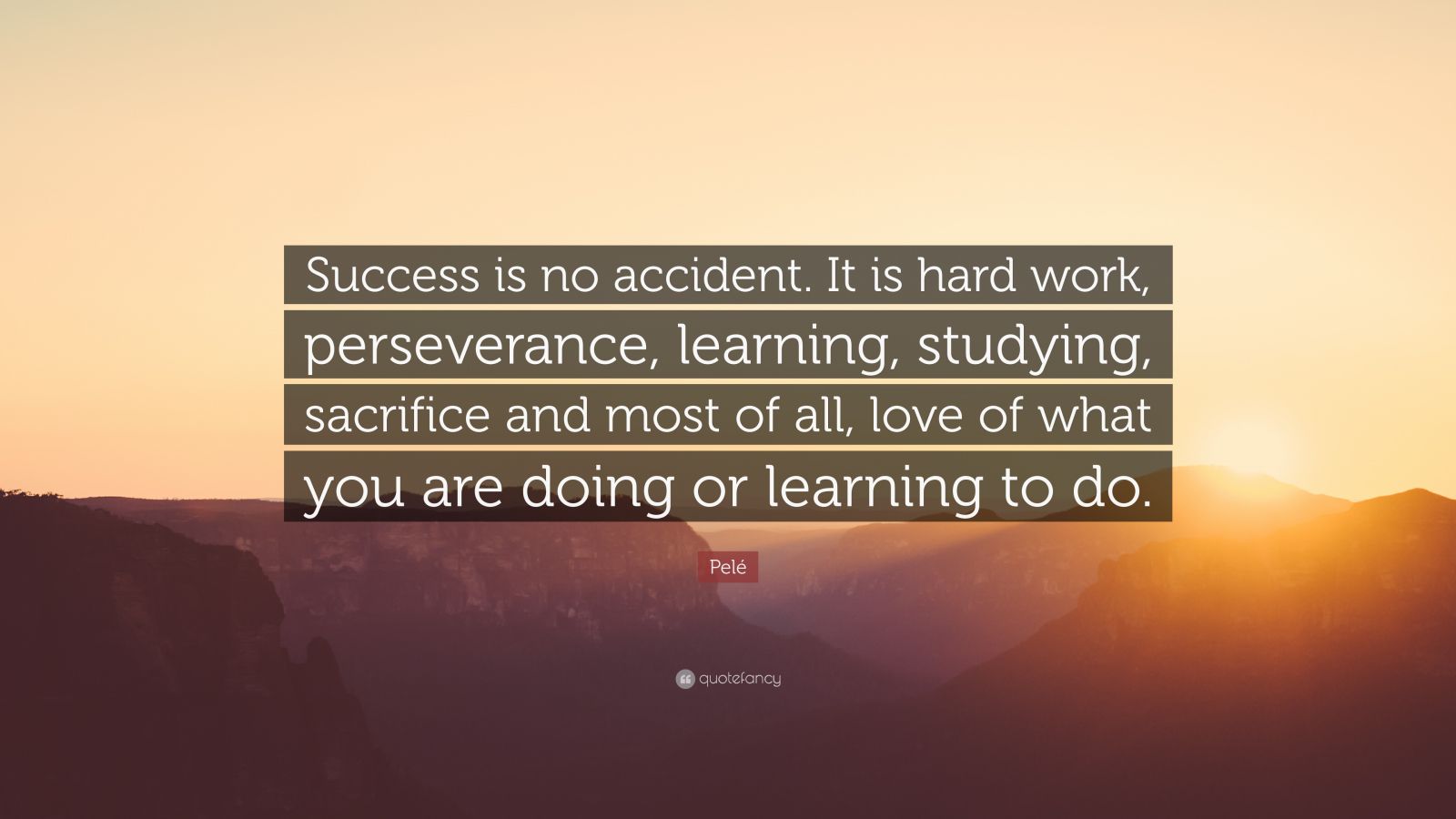 Pelé Quote: “Success is no accident. It is hard work, perseverance ...