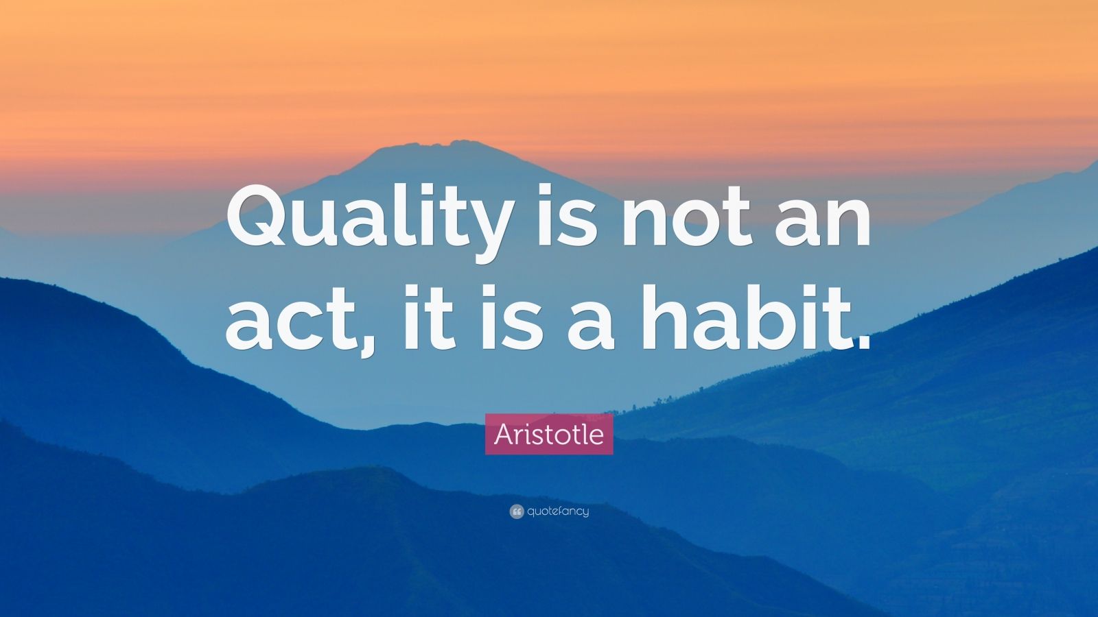 Aristotle Quote “Quality is not an act, it is a habit.” (12 wallpapers