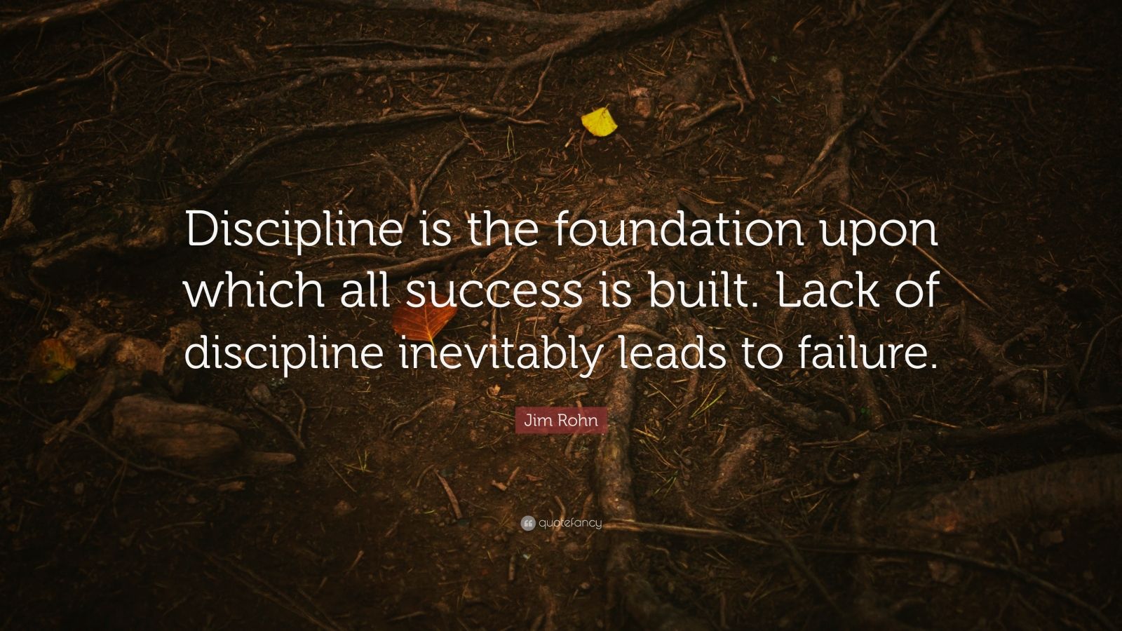 Jim Rohn Quote: “Discipline is the foundation upon which all success is ...