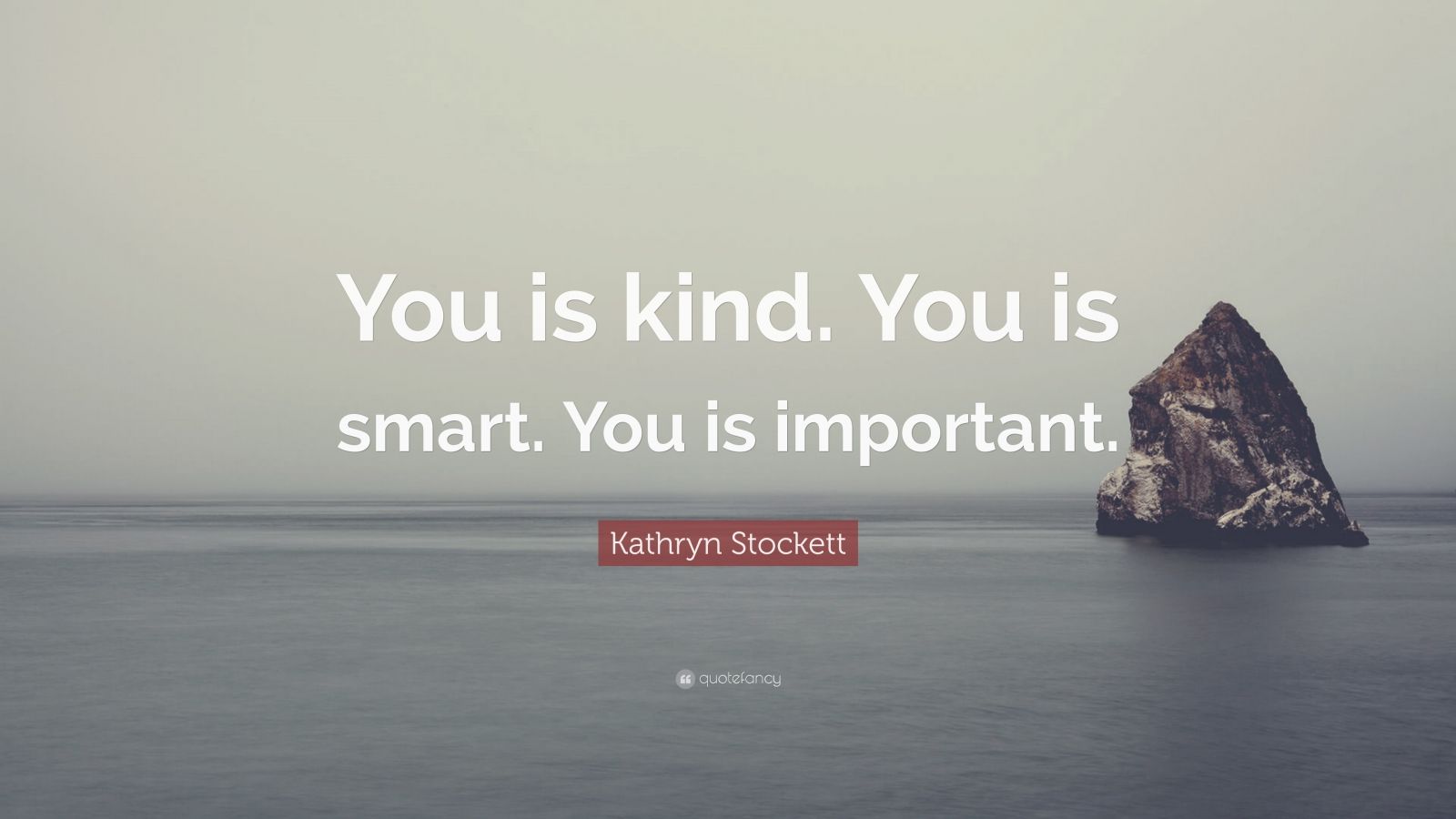 Kathryn Stockett Quote: "You is kind. You is smart. You is important." (12 wallpapers) - Quotefancy