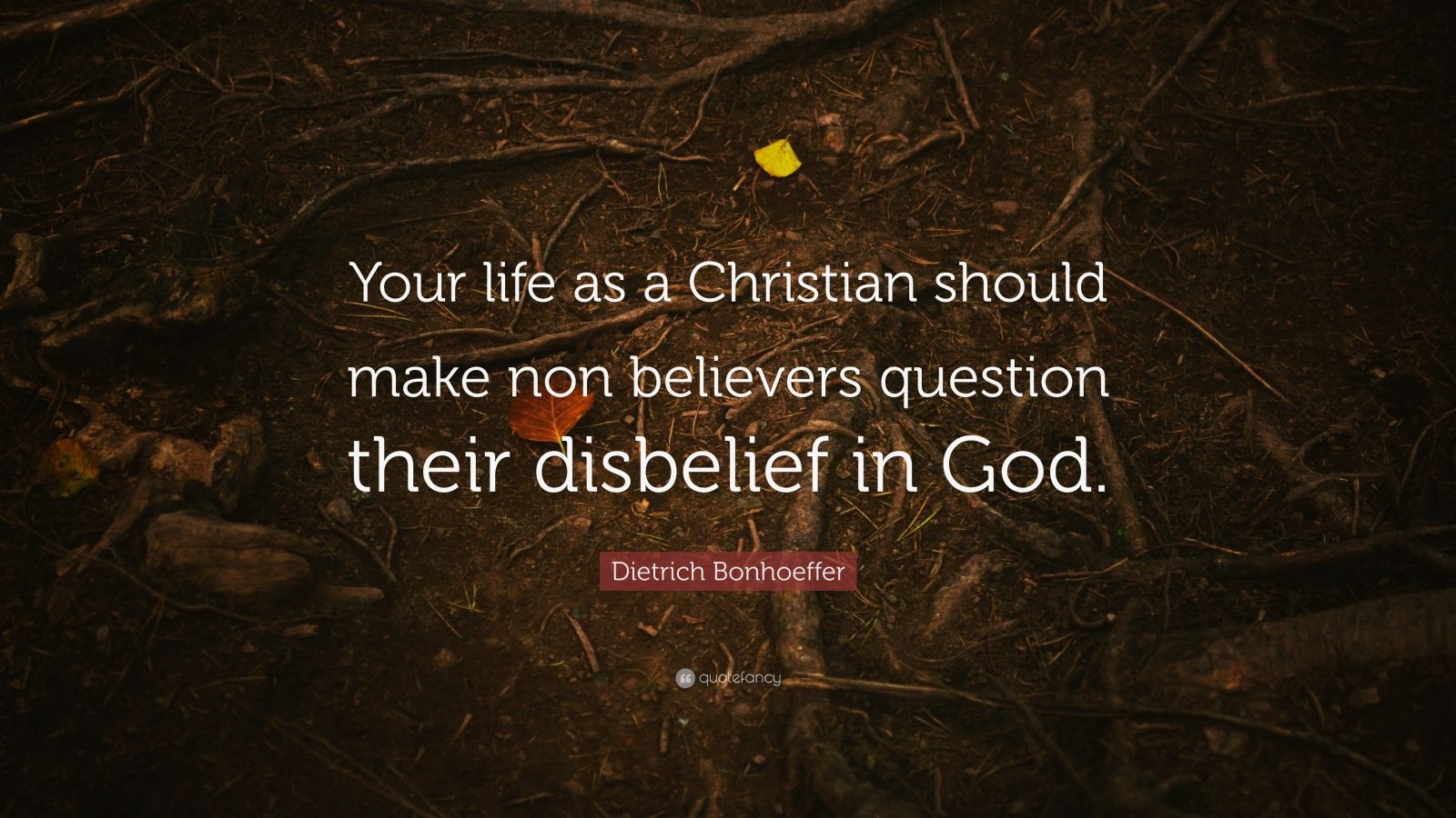 Dietrich Bonhoeffer Quote: “Your life as a Christian should make non