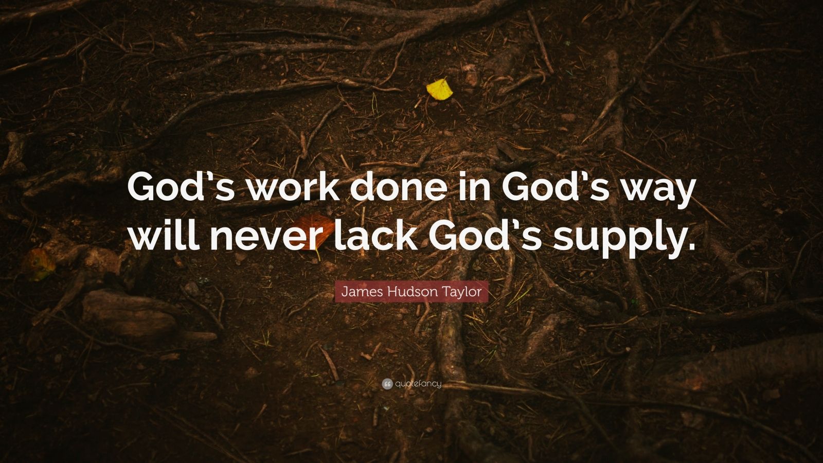 James Hudson Taylor Quote God s Work Done In God s Way Will Never 