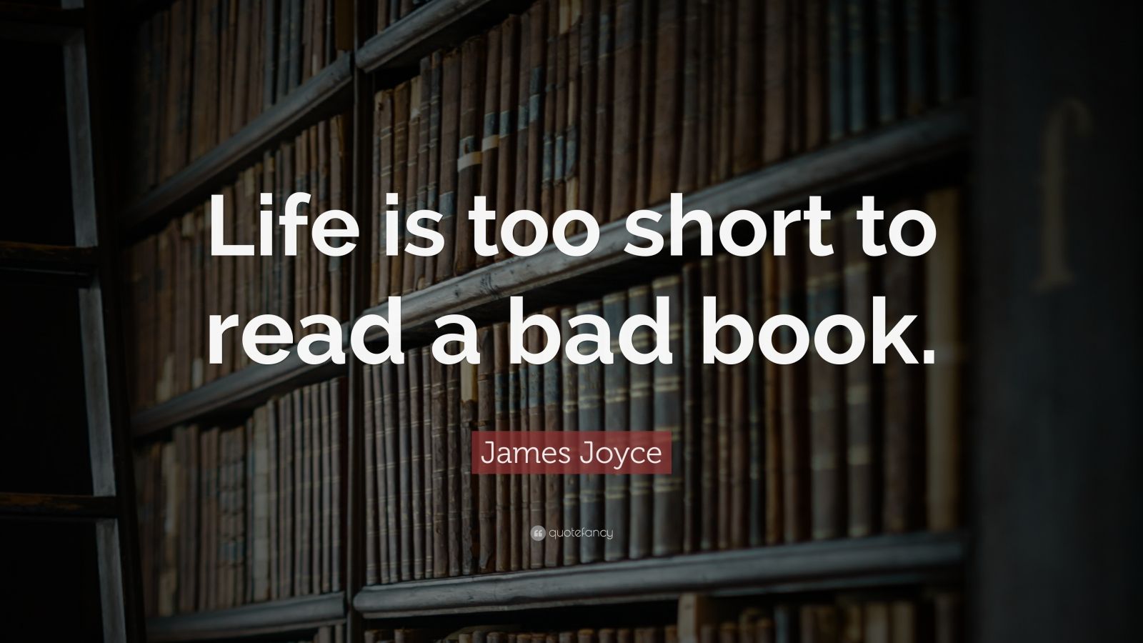 James Joyce Quote: “Life is too short to read a bad book.” (12 ...