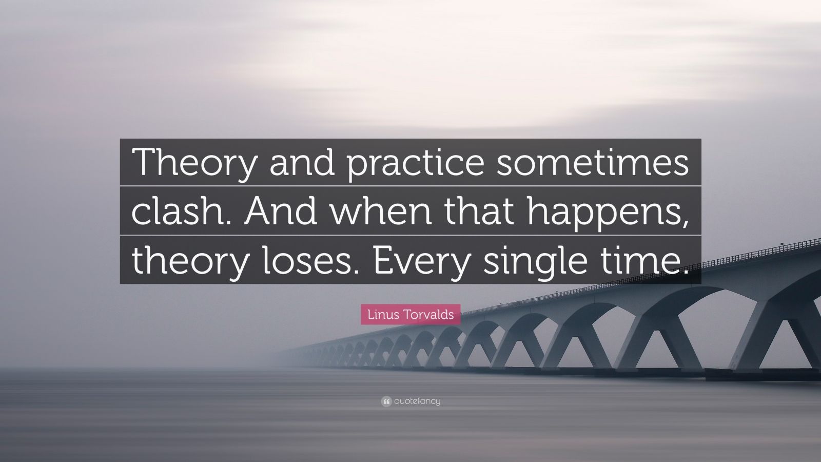 Linus Torvalds Quote “theory And Practice Sometimes Clash And When
