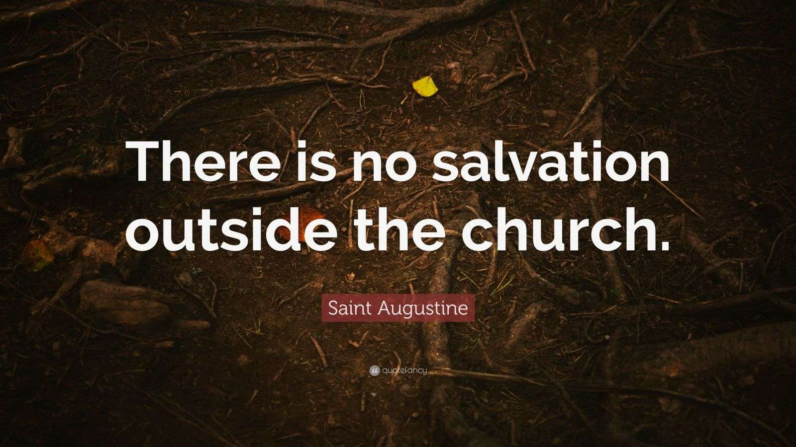 Saint Augustine Quote “There is no salvation outside the church.” (12