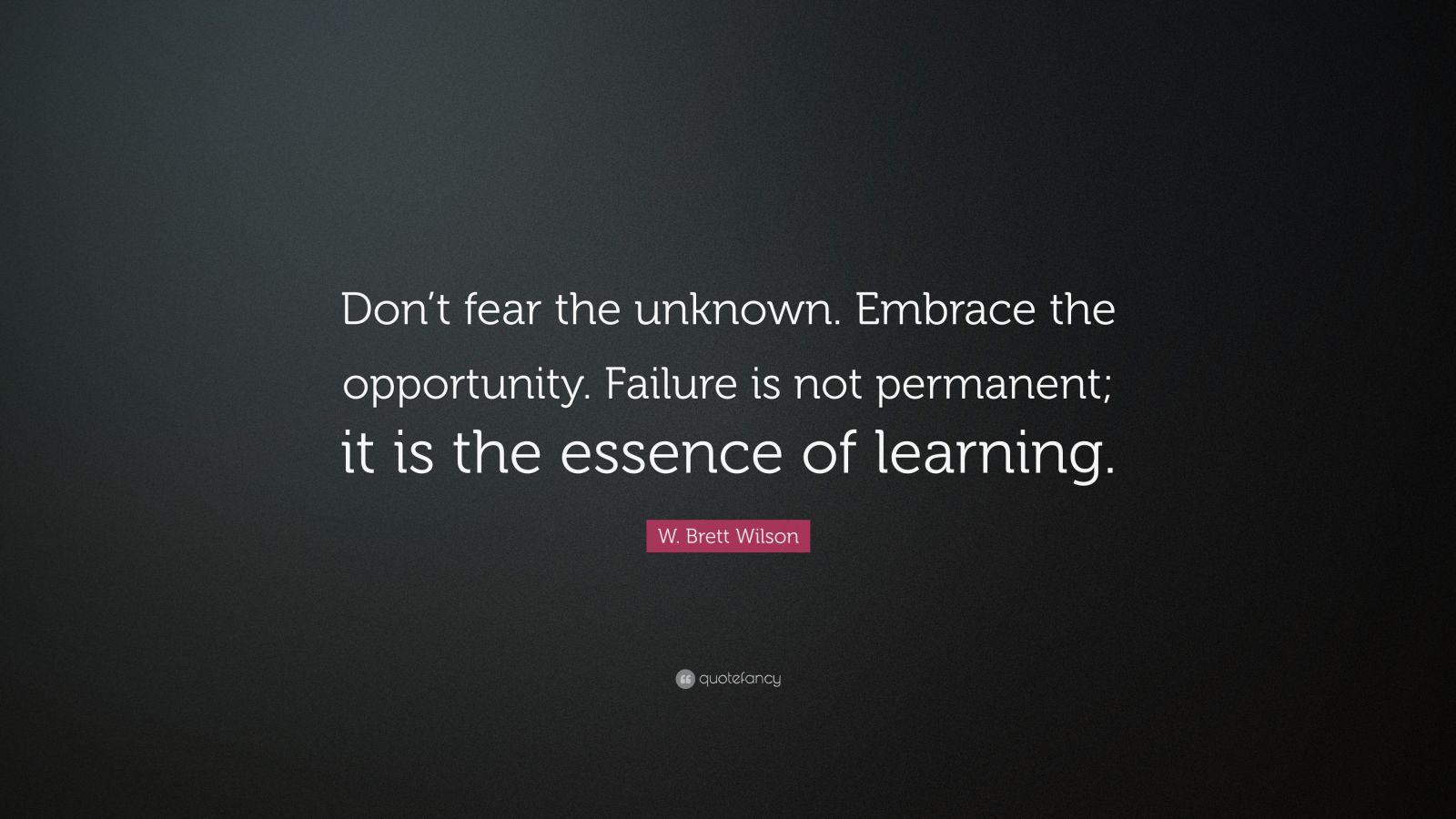 W. Brett Wilson Quote: “Don’t fear the unknown. Embrace the opportunity ...