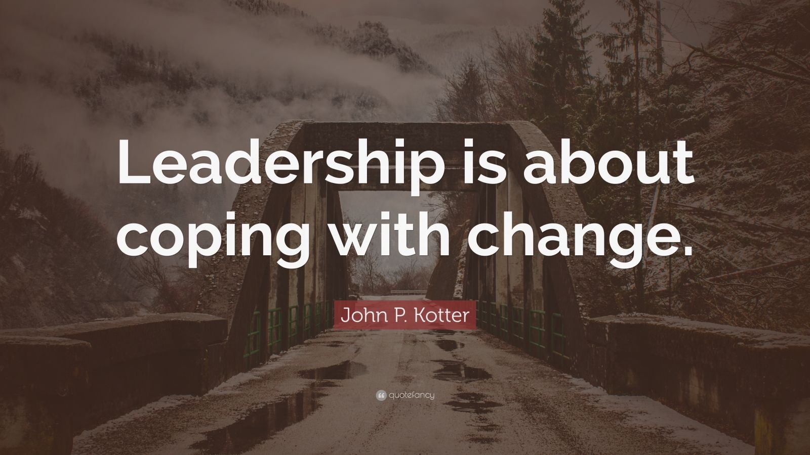 John P. Kotter Quote “Leadership is about coping with change.” (7