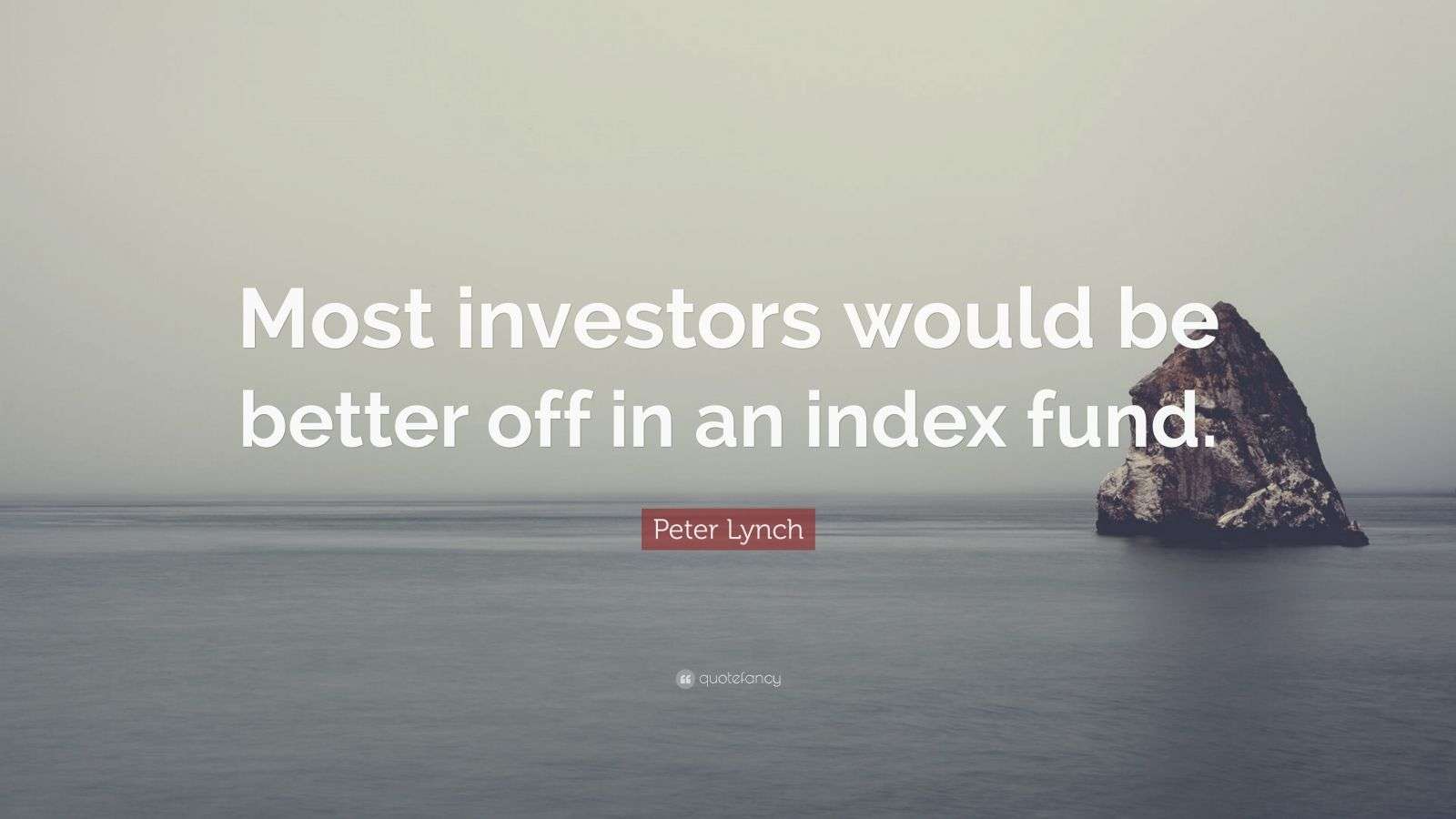 Peter Lynch Quote “Most investors would be better off in an index fund
