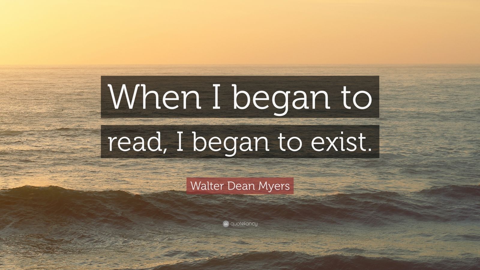 Walter Dean Myers Quote “When I began to read, I began to