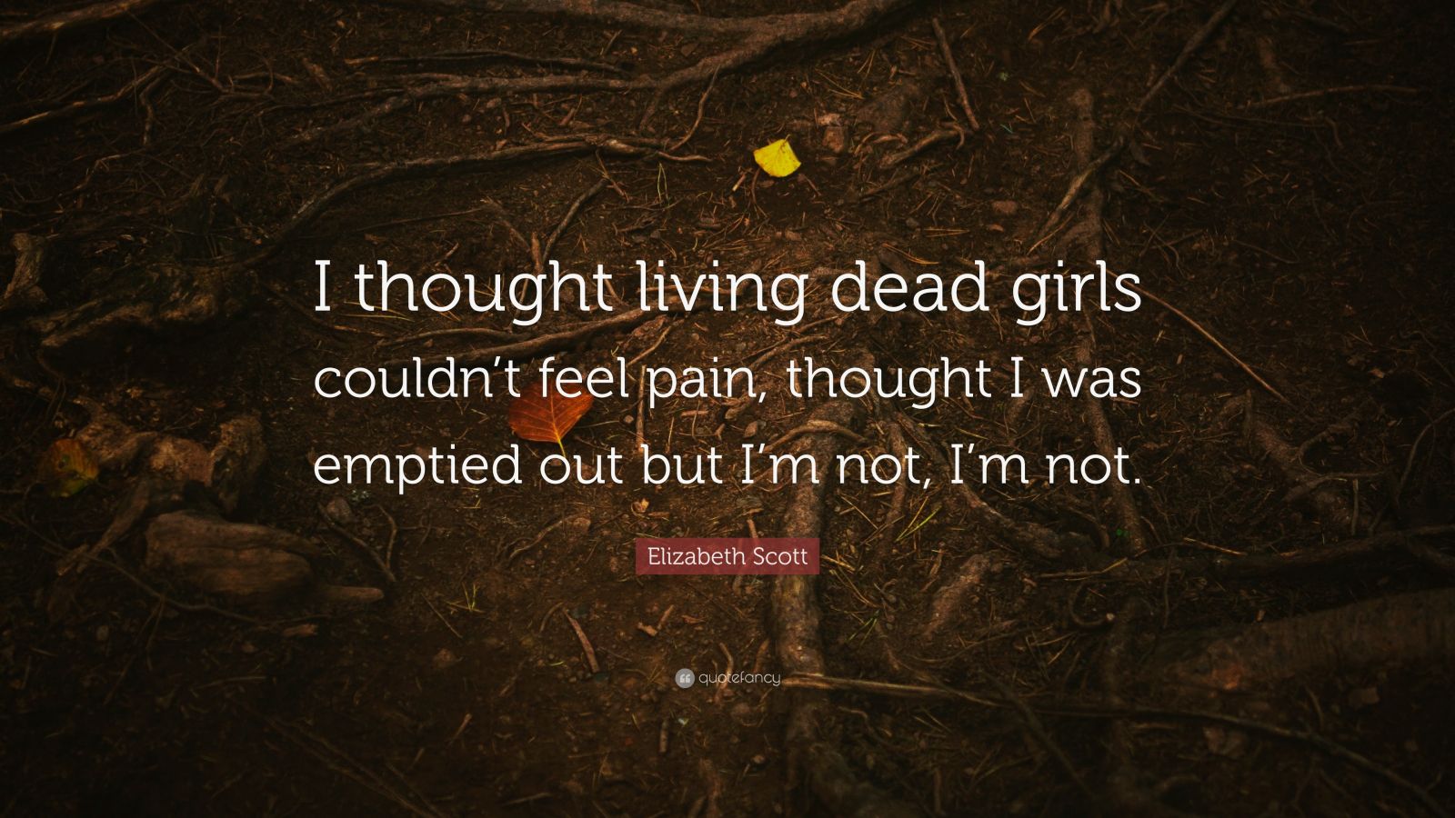 Elizabeth Scott Quote: “I thought living dead girls couldn’t feel pain ...