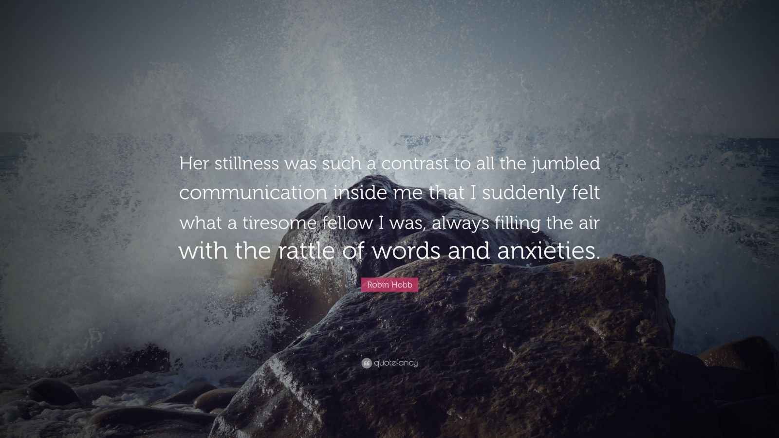 Robin Hobb Quote “Her stillness was such a contrast to all the jumbled