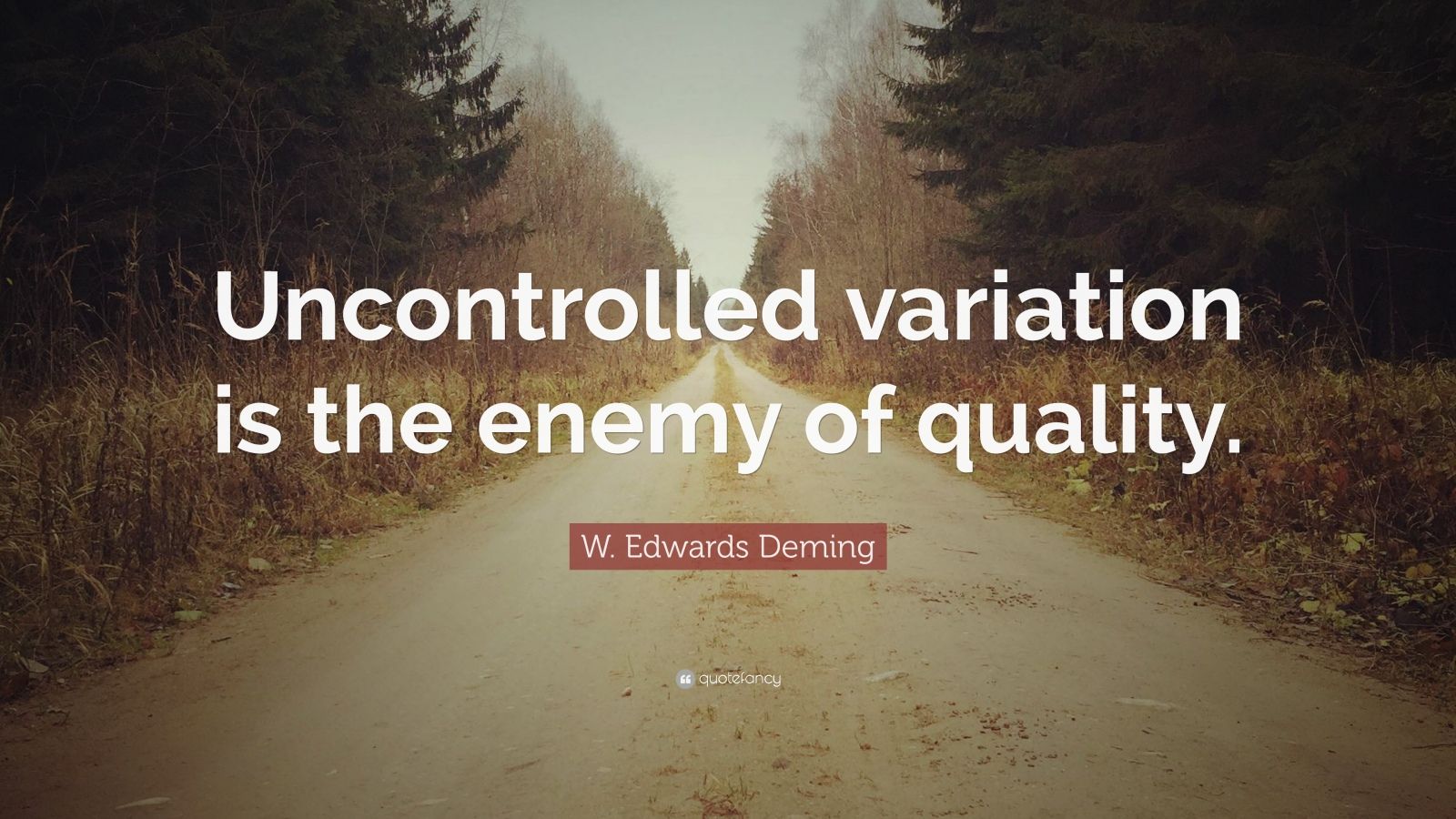 W. Edwards Deming Quote: “Uncontrolled Variation Is The Enemy Of Quality.”