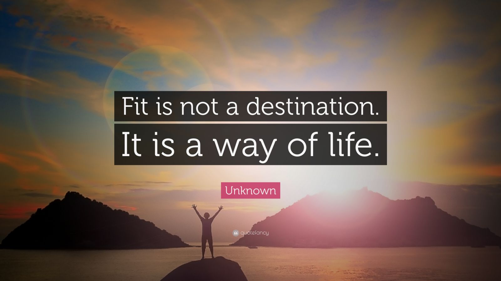 Unknown Quote “Fit is not a destination. It is a way of life.” (15