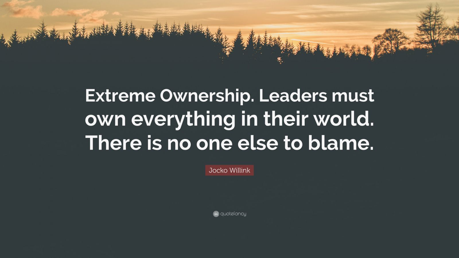 Jocko Willink Quote: “Extreme Ownership. Leaders must own everything in