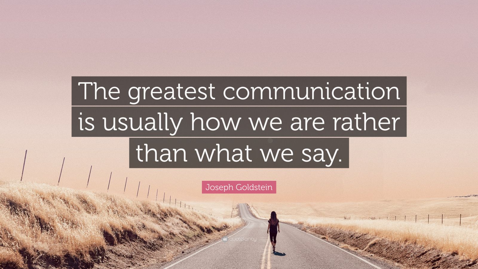 Joseph Goldstein Quote: “The greatest communication is usually how we ...