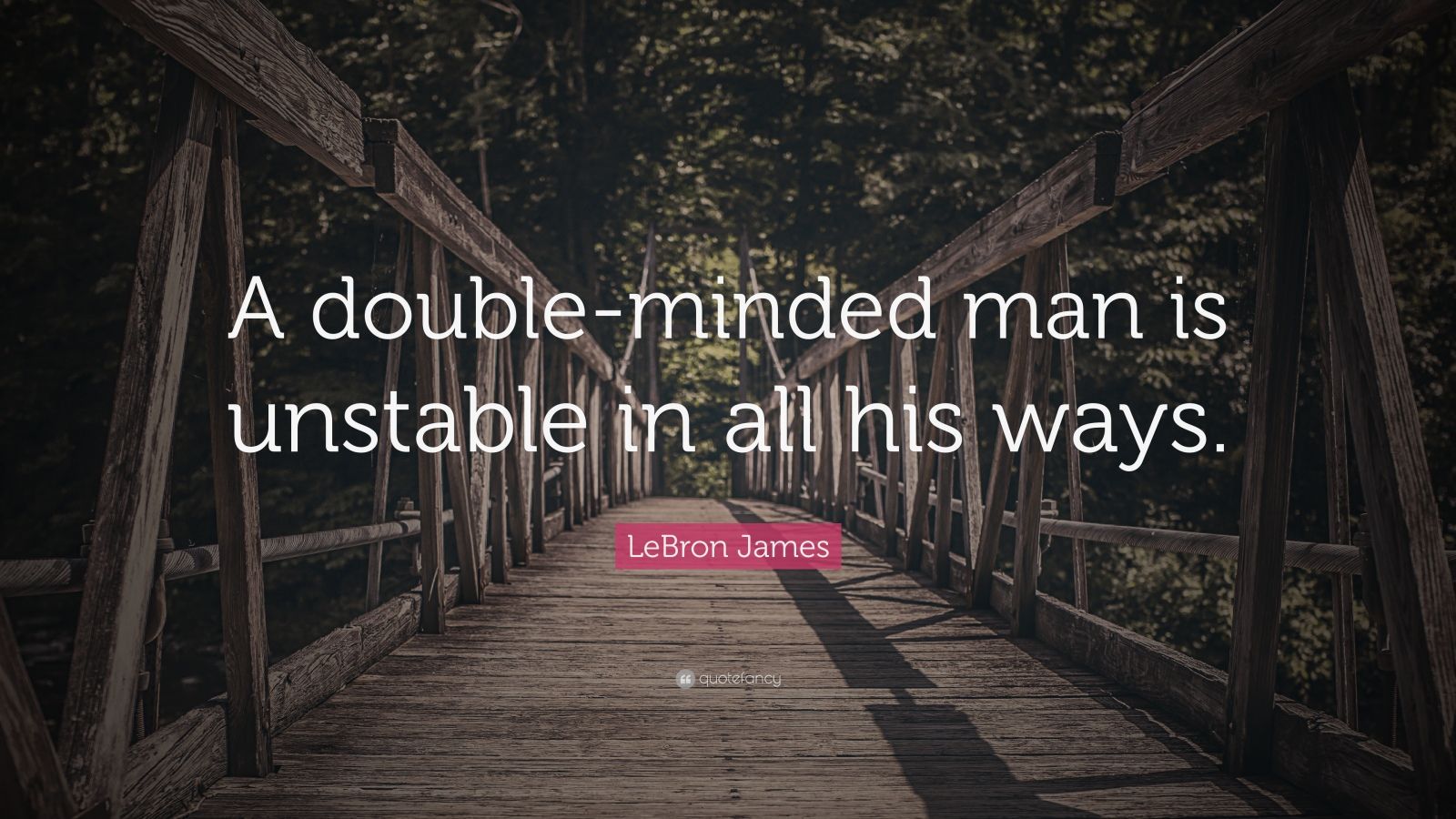 LeBron James Quote “A doubleminded man is unstable in all his ways.”