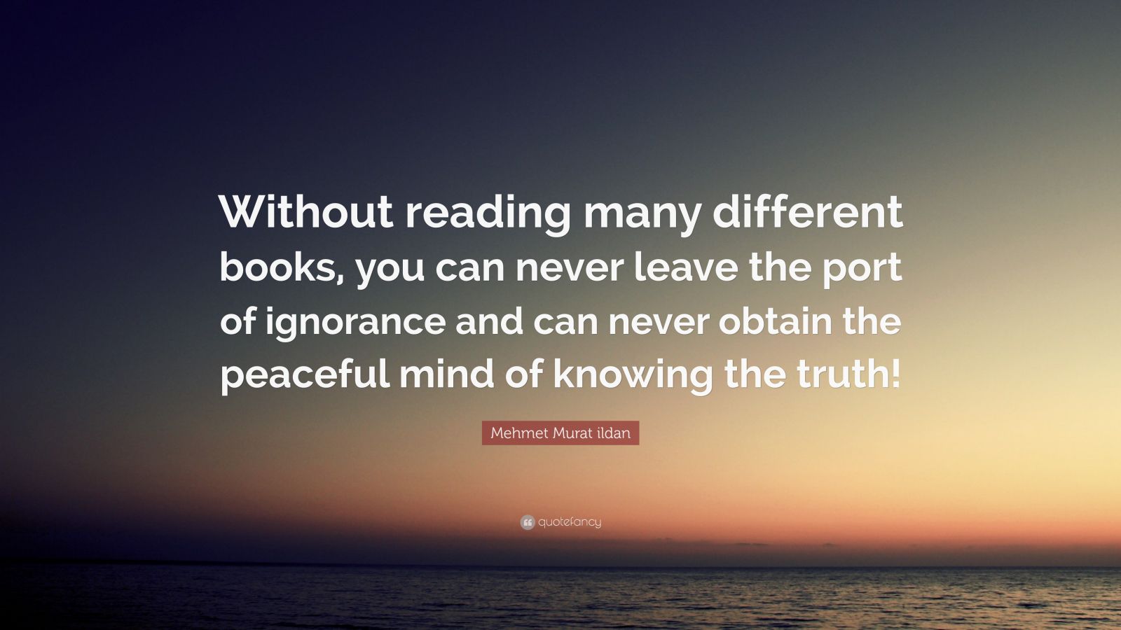 Mehmet Murat ildan Quote: “Without reading many different books, you ...