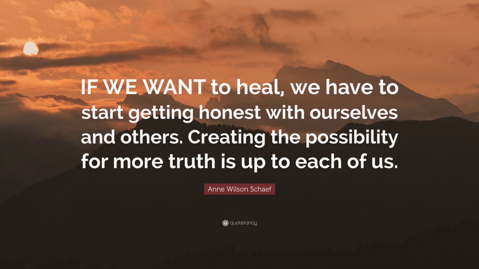 Anne Wilson Schaef Quote: “if We Want To Heal, We Have To Start Getting 