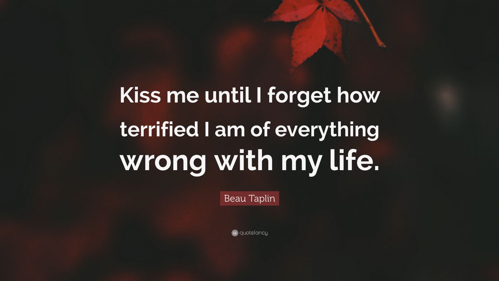 Kiss Quotes - “Kiss me until I forget how terrified I am of