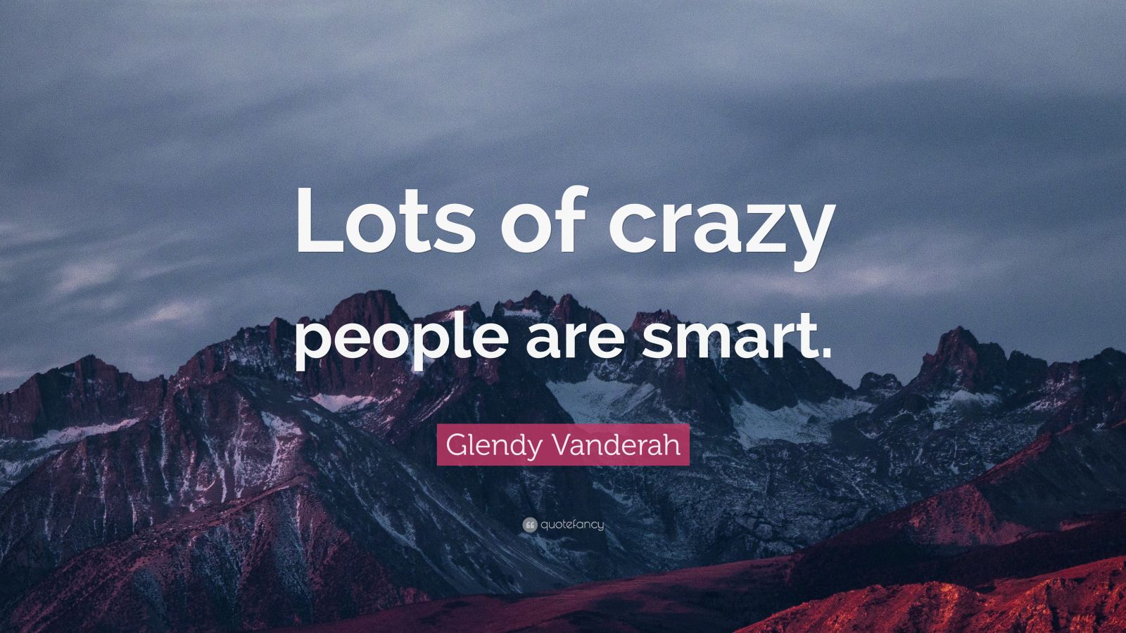 Glendy Vanderah Quote Lots Of Crazy People Are Smart