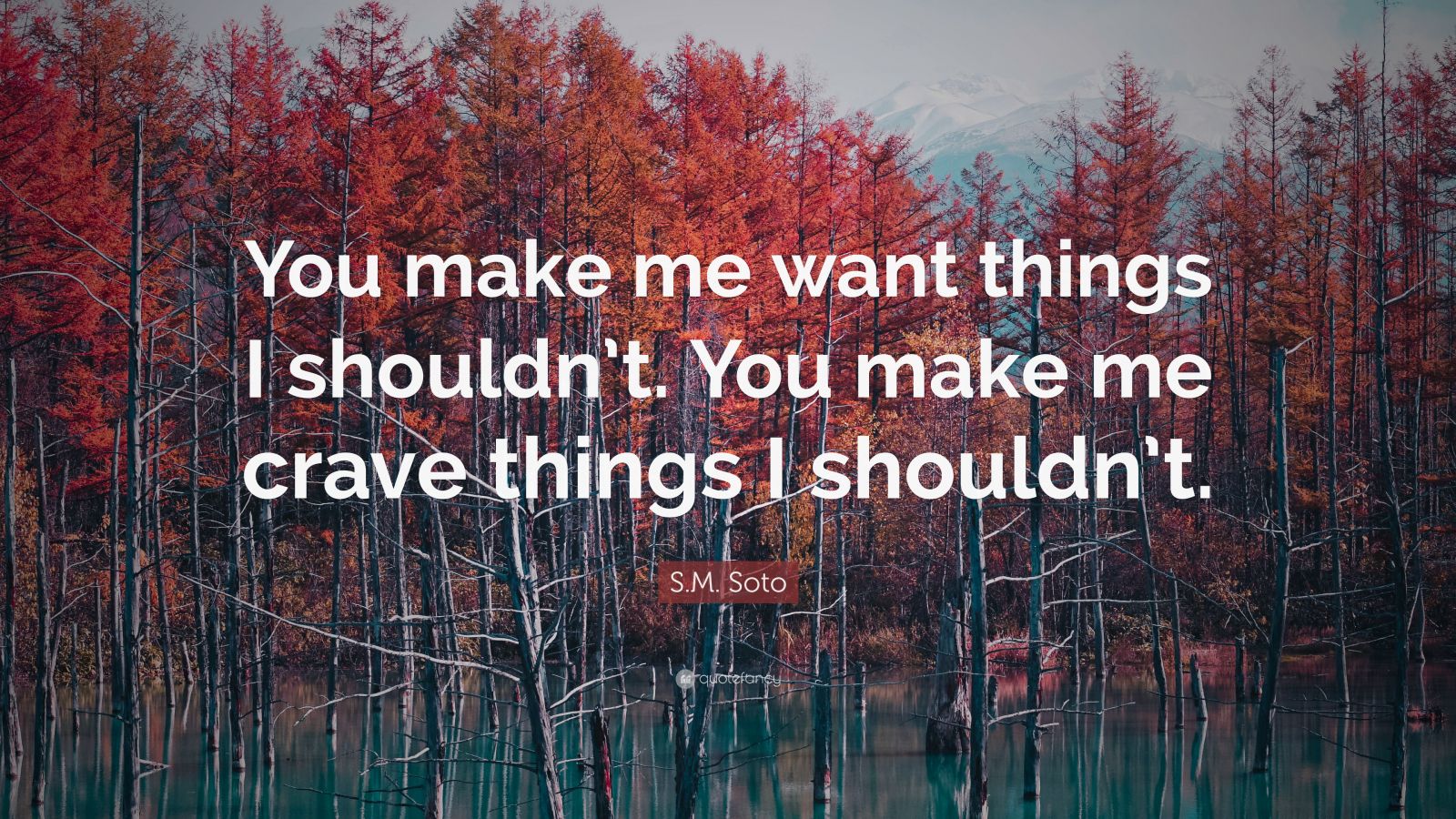 Sm Soto Quote You Make Me Want Things I Shouldnt You Make Me