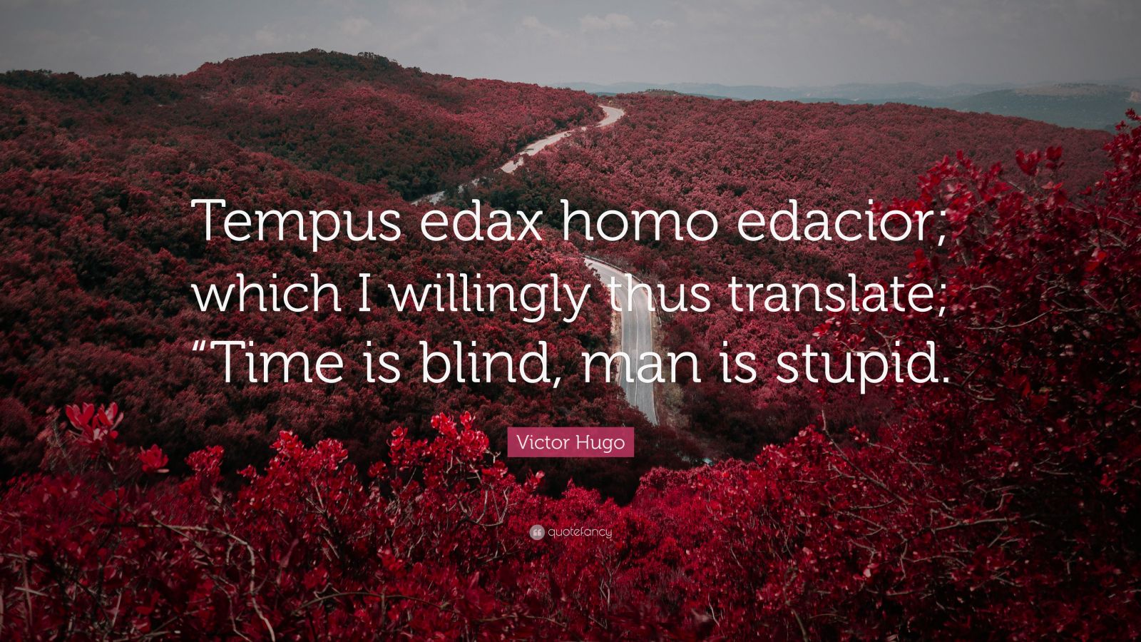 Victor Hugo Quote: “Tempus edax homo edacior; which I willingly thus ...