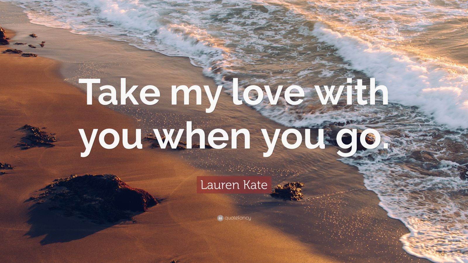 Lauren Kate Quote “take My Love With You When You Go” 3542