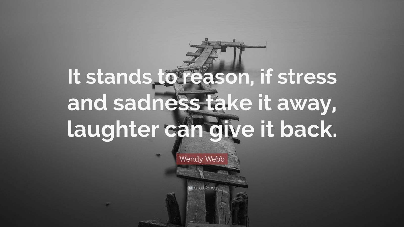 Wendy b Quote “It stands to reason, if stress and sadness take it