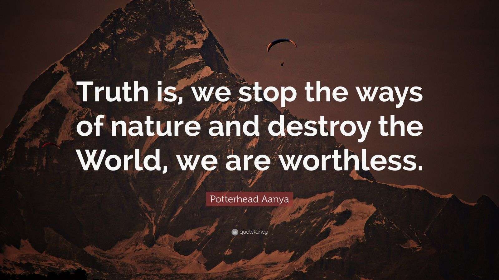 Potterhead Aanya Quote “Truth is, we stop the ways of nature and