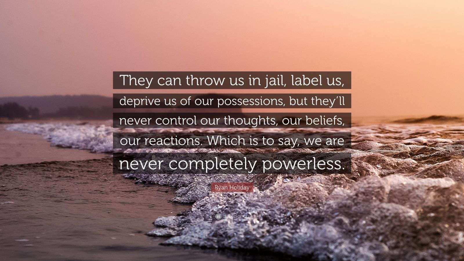 Ryan Holiday Quote “They can throw us in jail, label us, deprive us of