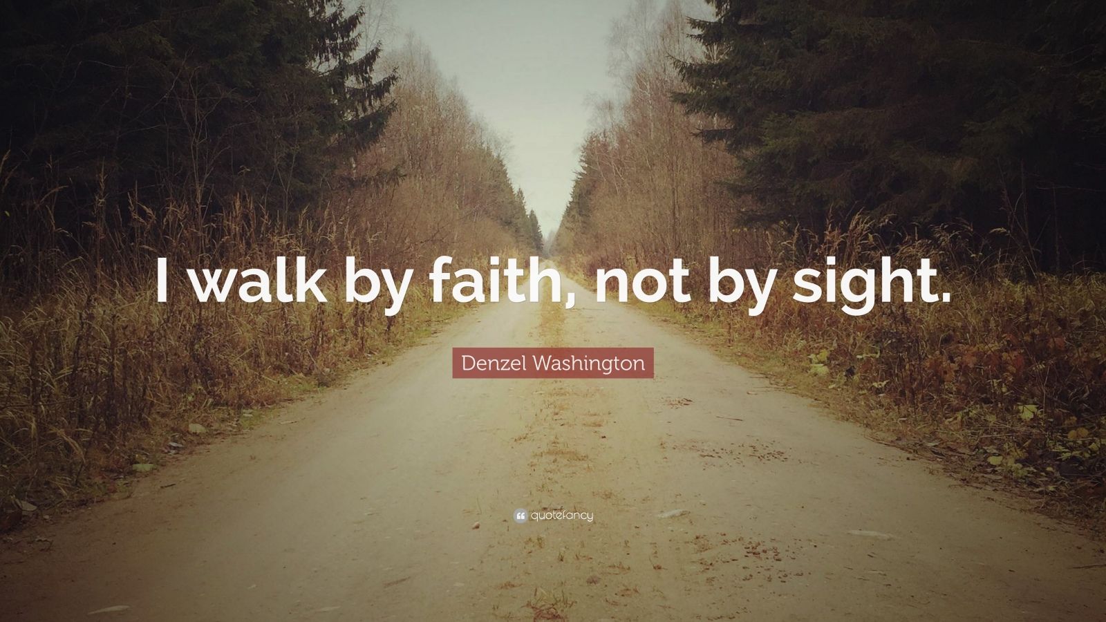 Denzel Washington Quote “I walk by faith, not by sight.” (7 wallpapers