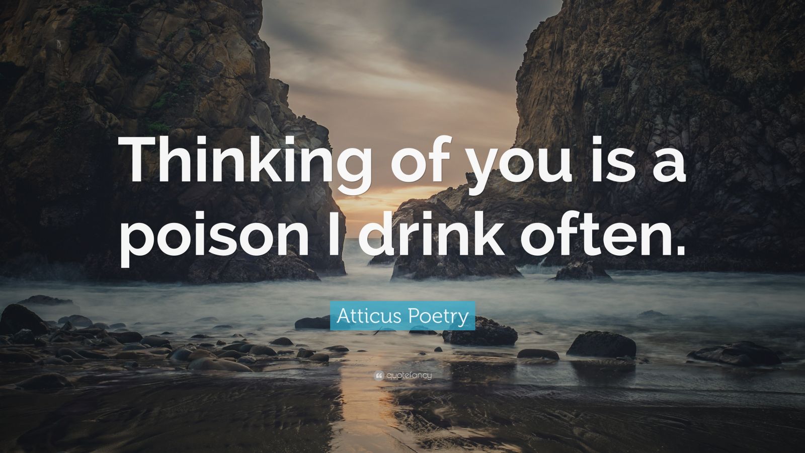 thinking of you is a poison i drink often atticus