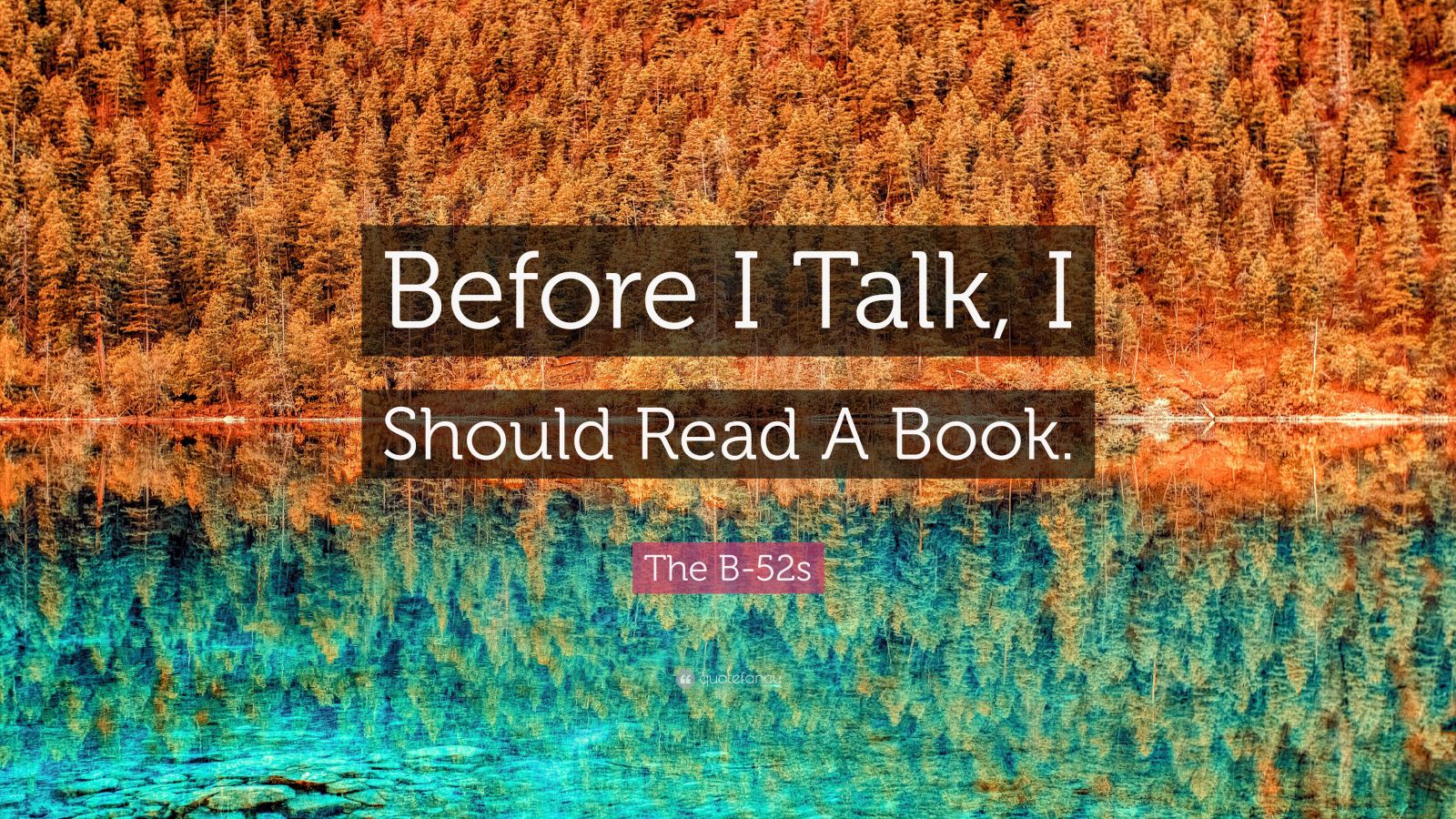 The B-52s Quote: “Before I Talk, I Should Read A Book.”