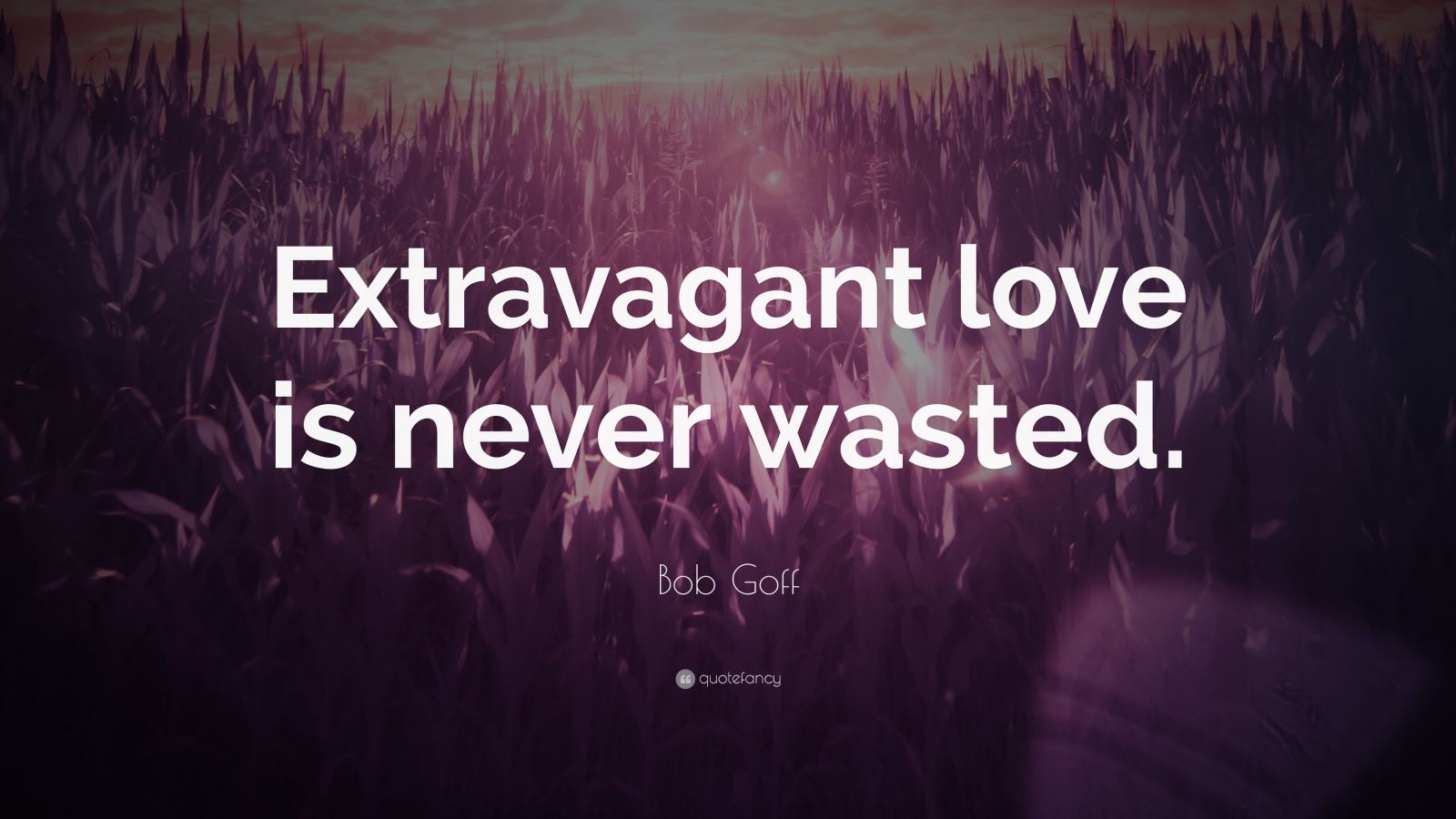 Bob Goff Quote: “Extravagant love is never wasted.” (12 wallpapers