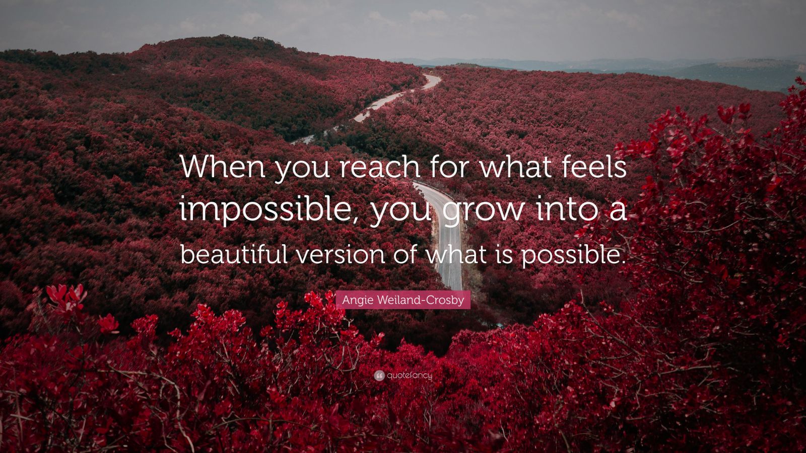 Angie Weiland Crosby Quote “when You Reach For What Feels Impossible