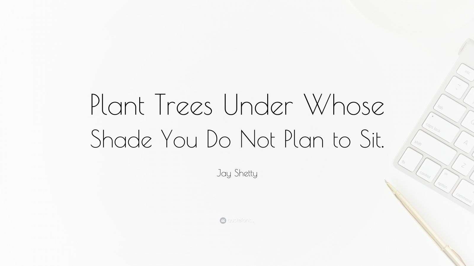 Jay Shetty Quote “Plant Trees Under Whose Shade You Do Not Plan to Sit.”
