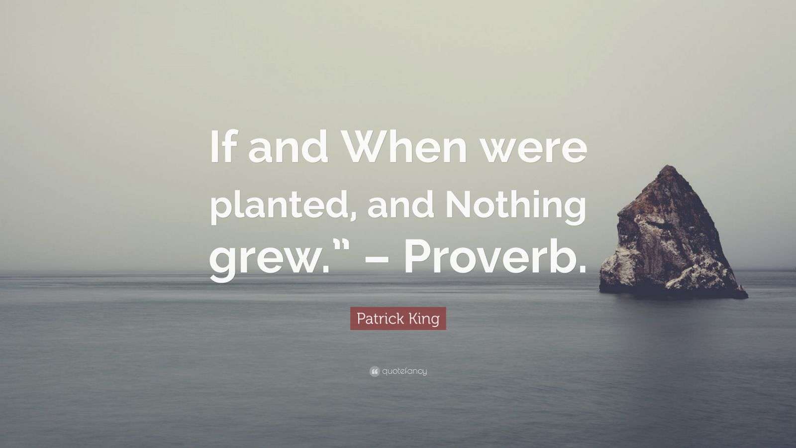 Patrick King Quote If And When Were Planted And Nothing Grew Patrick king quote if and when were planted and nothing grew