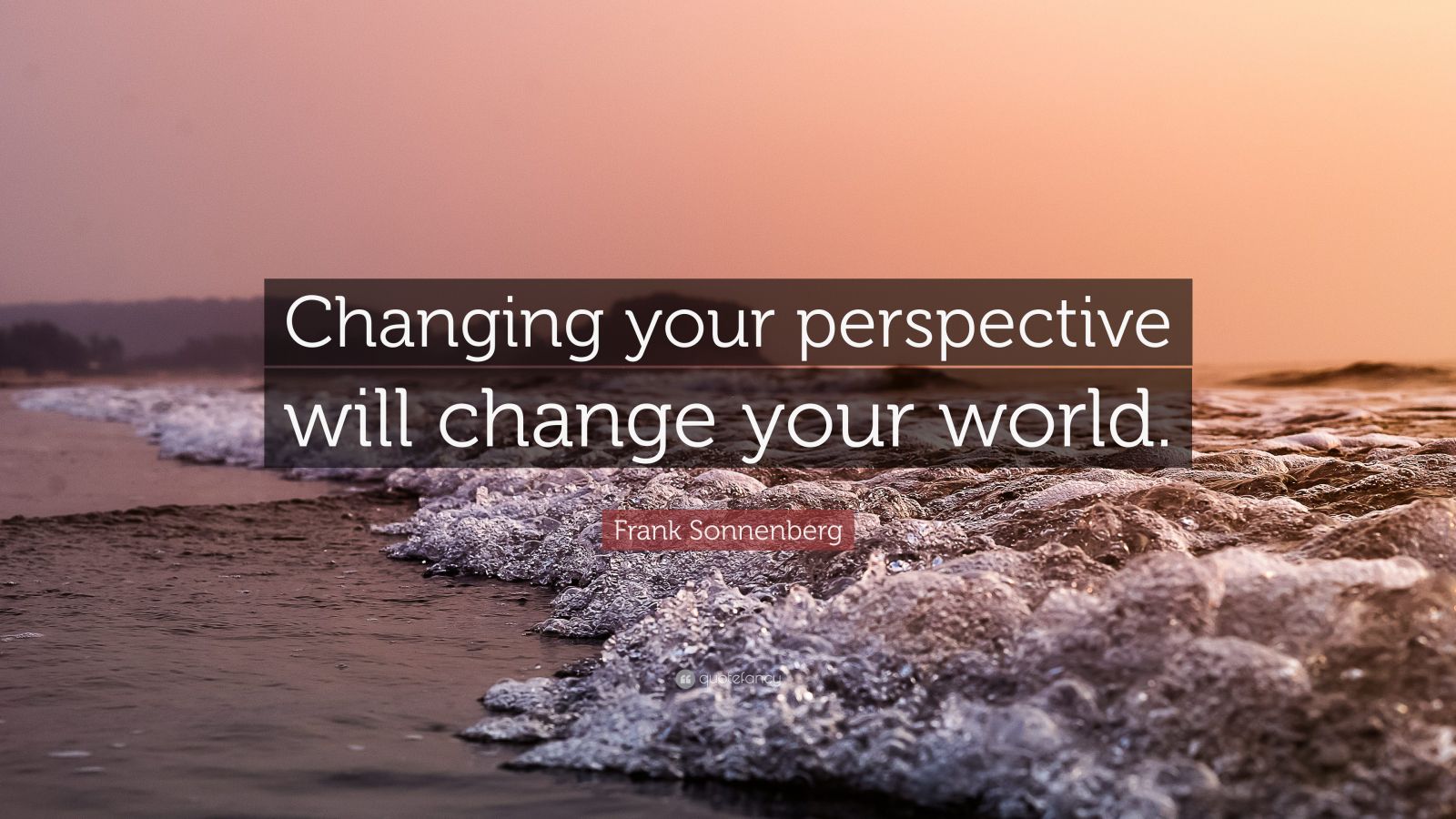 Frank Sonnenberg Quote: “Changing your perspective will change your world.”