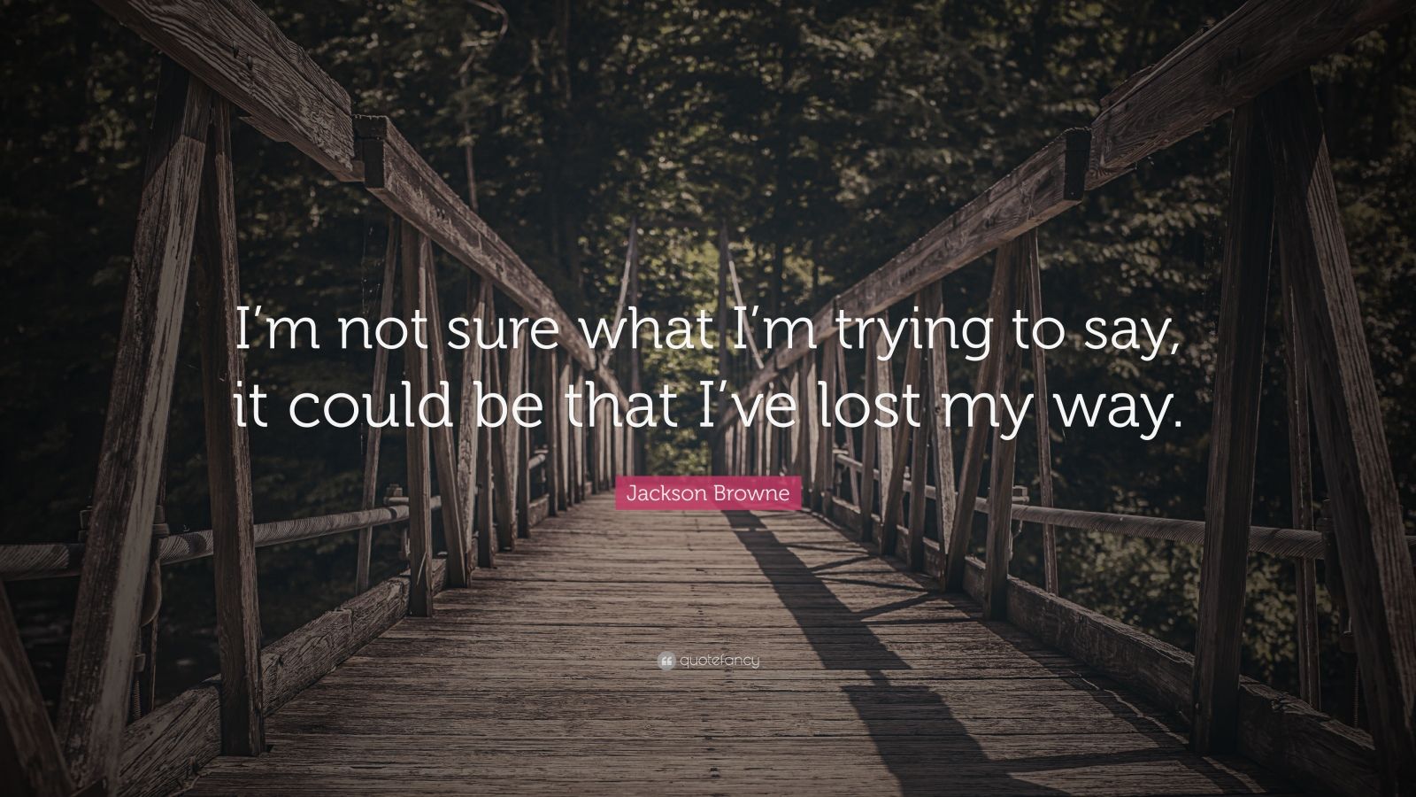 Jackson Browne Quote: “I’m not sure what I’m trying to say, it could be ...