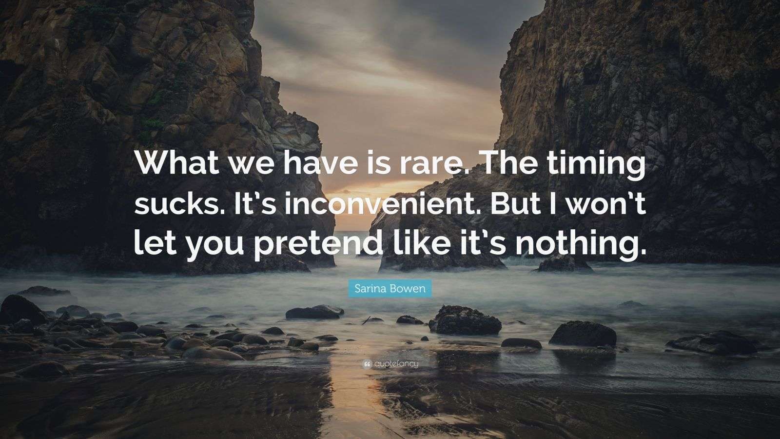 Sarina Bowen Quote: “What we have is rare. The timing sucks. It’s ...