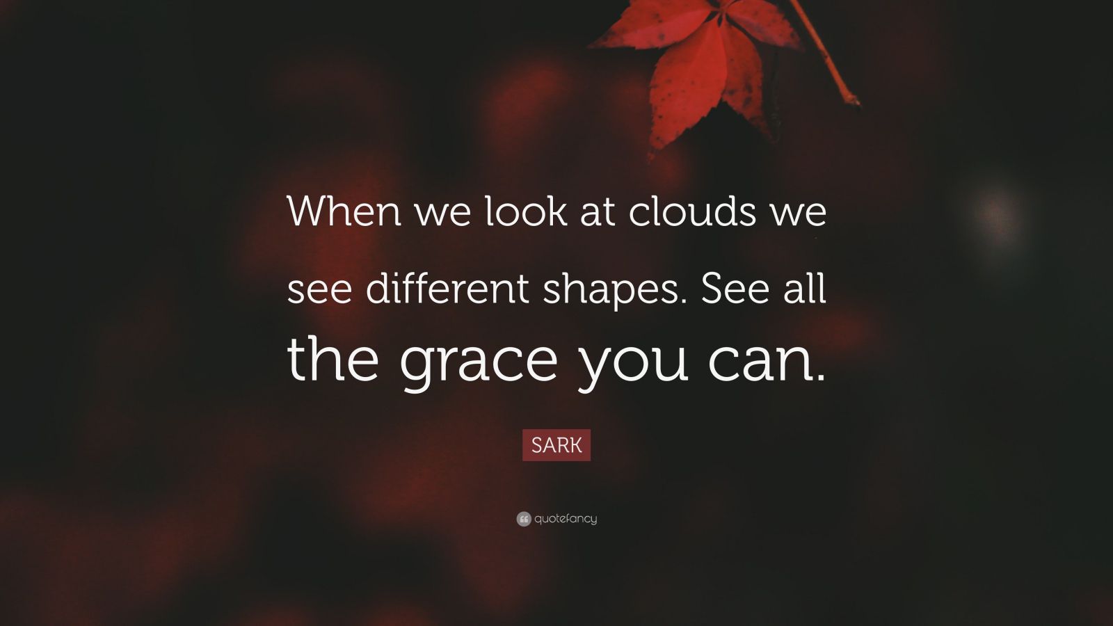 SARK Quote: “When we look at clouds we see different shapes. See all ...