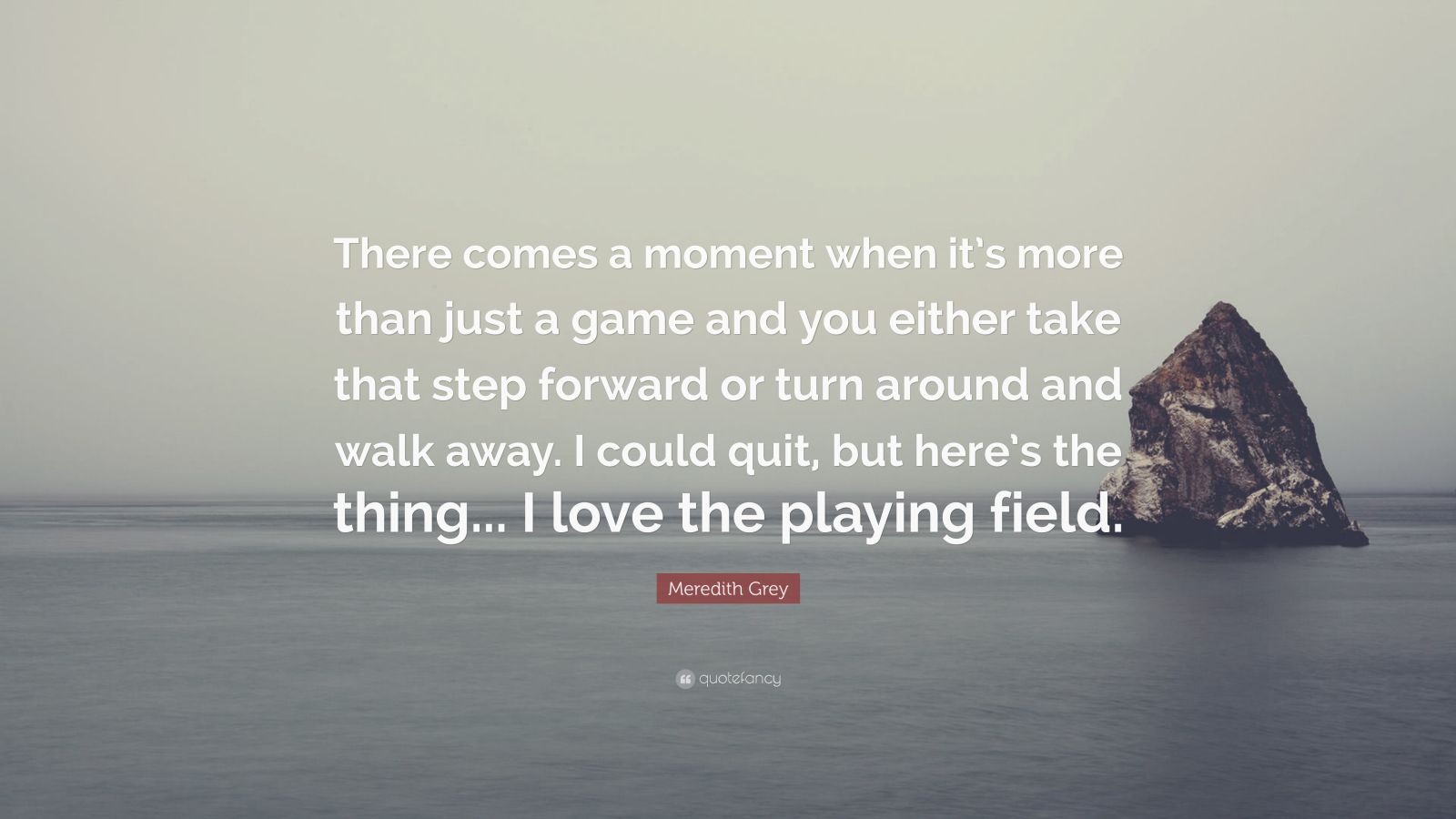Meredith Grey Quote “There comes a moment when it’s more than just a